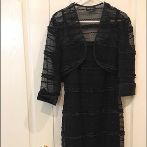 Black with sequins evening dress.